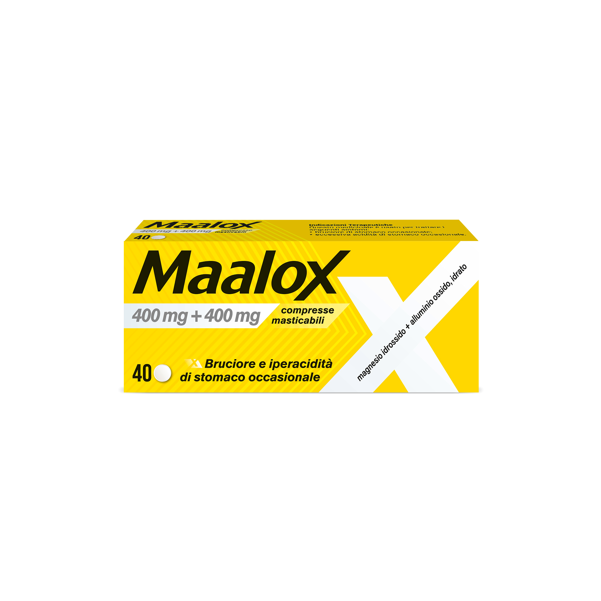 MAALOX*40CPR MAST 400MG+400MG - pharmaonline24.it