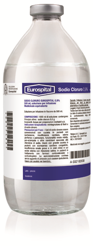 SODIO CLORURO EUROS*0,9% 500ML - pharmaonline24.it