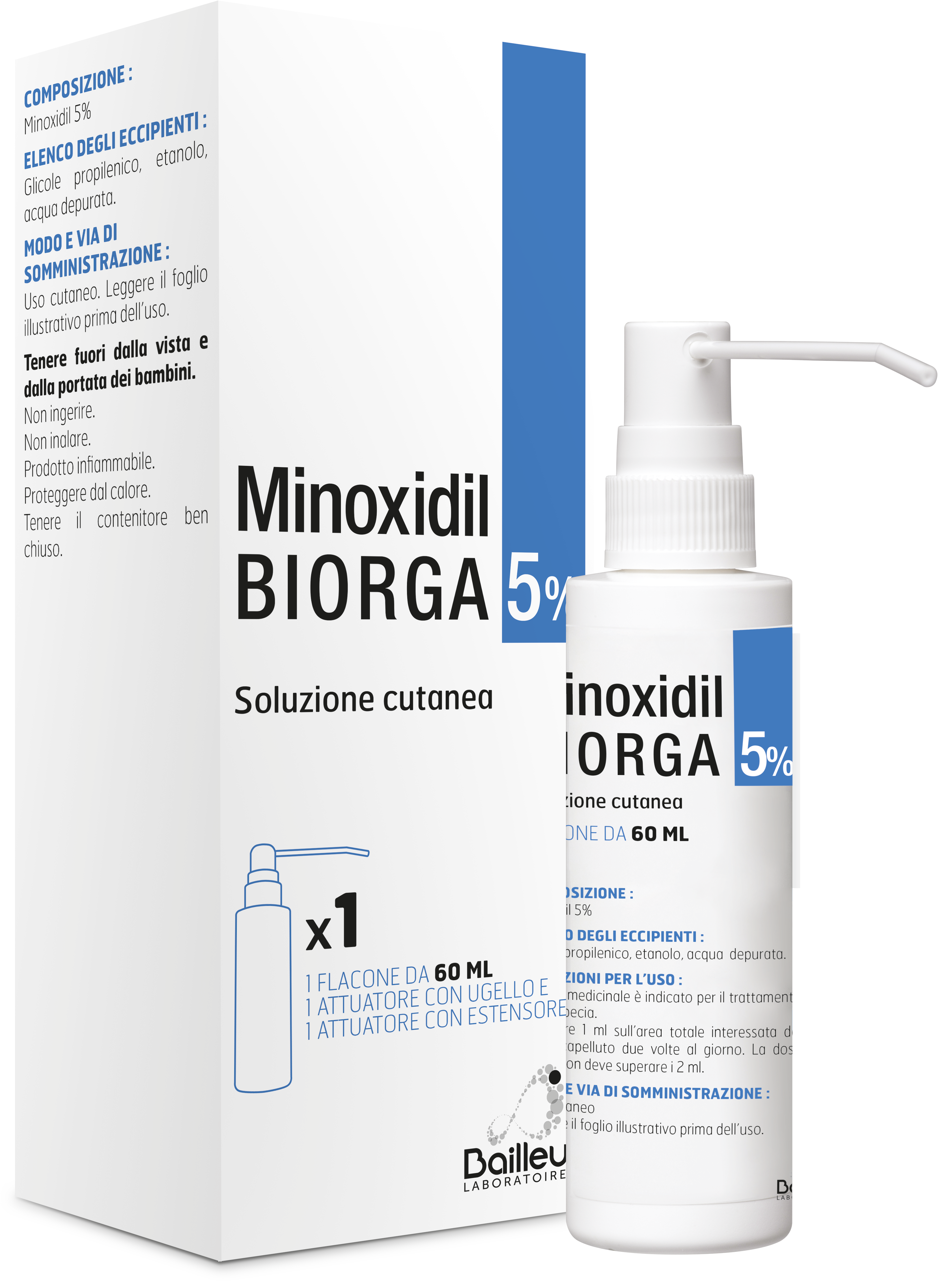 MINOXIDIL BIORGA*SOL CUT60ML5% - pharmaonline24.it