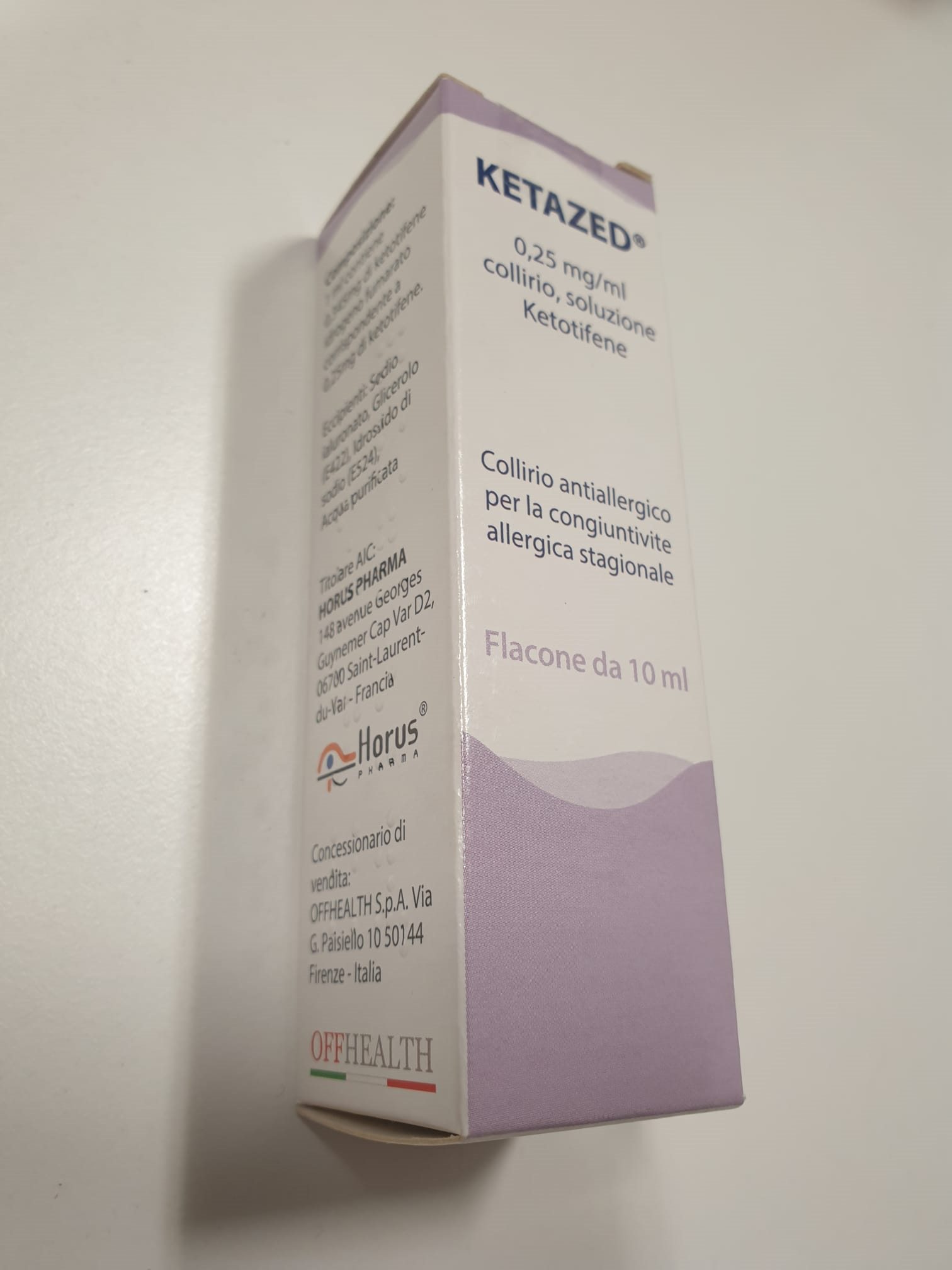 KETAZED*COLL 1FL 10ML0,25MG/ML - pharmaonline24.it