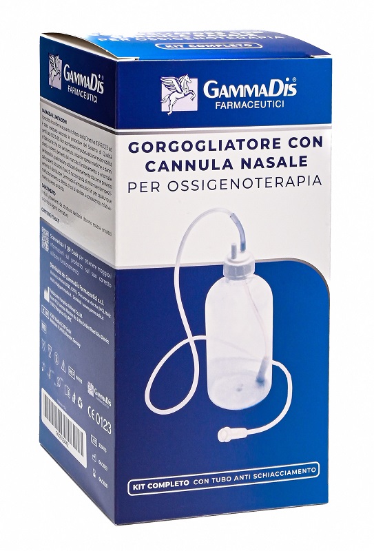 GORGOGLIATORE PER OSSIGENOTERAPIA CON OCCHIALE + CANNULA NASALE GAMMADIS - pharmaonline24.it