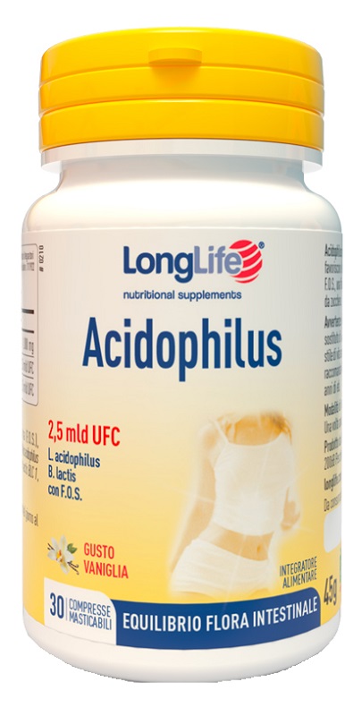 LONGLIFE ACIDOPHILUS 30 COMPRESSE MASTICABILI - pharmaonline24.it