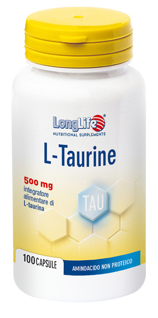 LONGLIFE L-TAURINE 500 MG 100 CAPSULE DI GELATINA DA 6,2 G - pharmaonline24.it