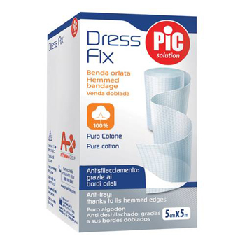 BENDA IN GARZA IDROFILA ORLATA PIC DRESSFIX 10X500CM FUSTELLA - pharmaonline24.it