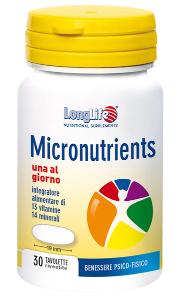 LONGLIFE MICRONUTRIENTS 30 TAVOLETTE RIVESTITE - pharmaonline24.it