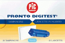LANCETTE PUNGIDITO PIC DIGITEST GAUGE 28 25 PEZZI + 25 TAMPONCINI ASSORBENTI - pharmaonline24.it