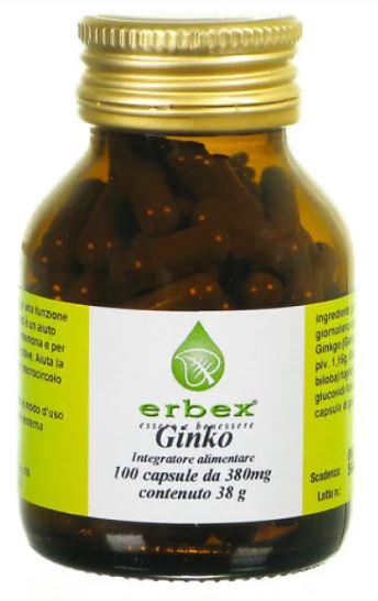 GINKGO BILOBA 100 CAPSULE 380 MG - pharmaonline24.it