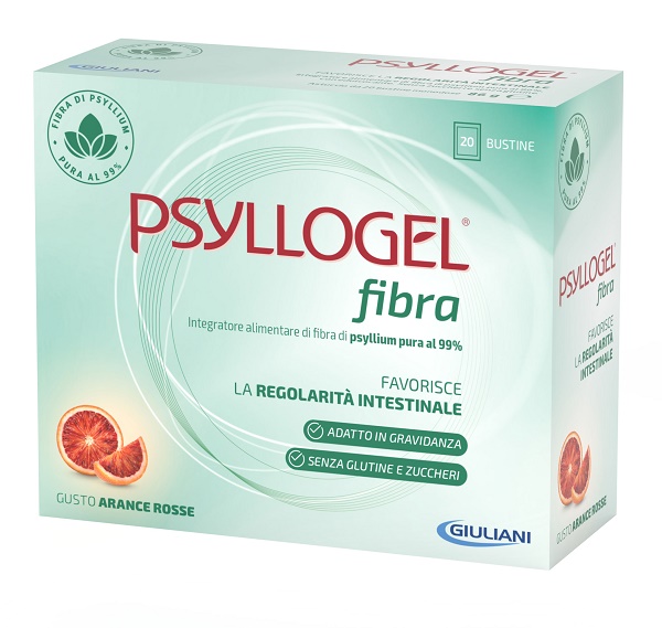 PSYLLOGEL FIBRA ARANCE ROSSE 20 BUSTINE - pharmaonline24.it
