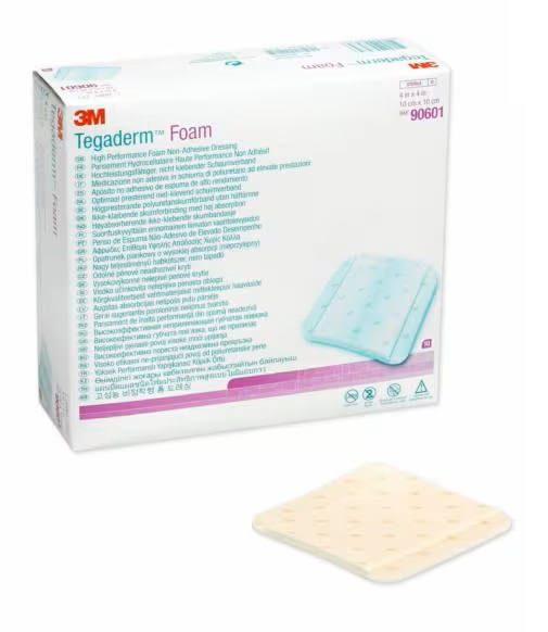 MEDICAZIONE IN SCHIUMA NON ADESIVA TEGADERM FOAM CM10X10 10 PEZZI - pharmaonline24.it