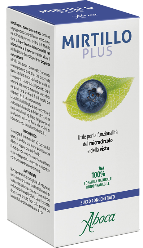 MIRTILLO PLUS SUCCO CONCENTRATO 100 ML - pharmaonline24.it