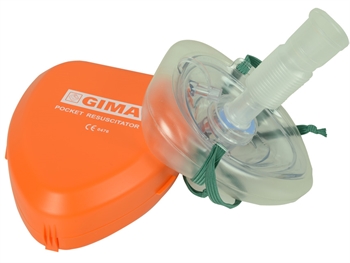 MASCHERINA BOCCA A BOCCA PER RIANIMAZIONE COMPRESSA CON MANICOTTO TASCABILE - pharmaonline24.it