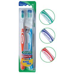 GUM SUPER TIP 463 COMPACT SPAZZOLINO MEDIO BONUS PACK 2 PEZZI - pharmaonline24.it