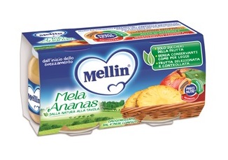 MELLIN OMOGENEIZZATO MELA ANANAS 100 G 2 PEZZI - pharmaonline24.it