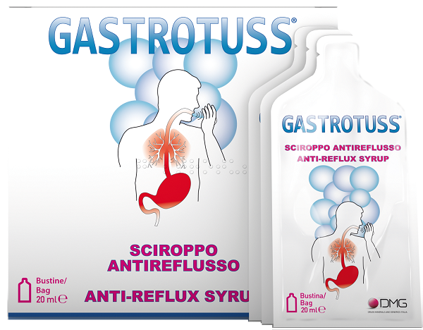 SCIROPPO ANTIREFLUSSO GASTROTUSS 25 BUSTINE MONODOSE 20 ML - pharmaonline24.it