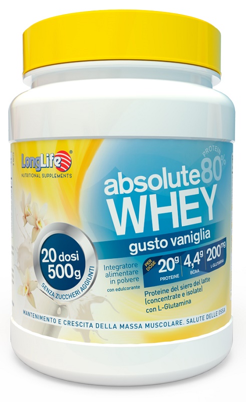 LONGLIFE ABSOLUTE WHEY VANIGLIA 500 G - pharmaonline24.it