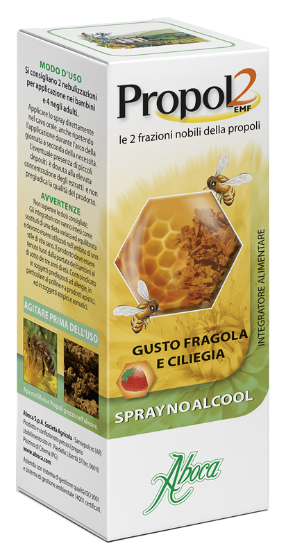 PROPOL2 EMF SPRAY NO ALCOOL FRAGOLA E CILIEGIA 30 ML - pharmaonline24.it