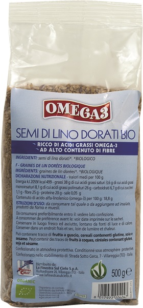 LA FINESTRA SUL CIELO SEMI DI LINO DORATI 500 G - pharmaonline24.it