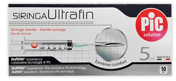 SIRINGA PIC ULTRAFINE 5 ML AGO 14 10 PEZZI - pharmaonline24.it