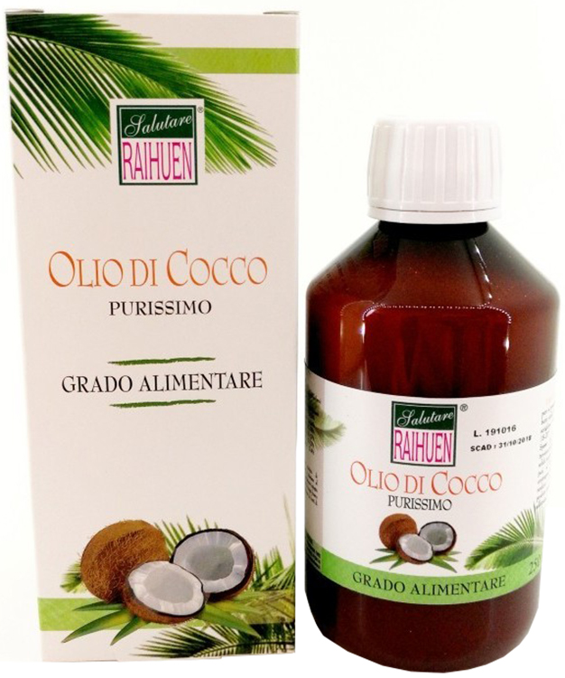 RAIHUEN OLIO COCCO GRADO ALIMENTARE 250 ML - pharmaonline24.it