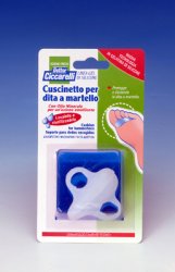 CUSCINETTO PER DITA A MARTELLO REALIZZATO IN GEL DI SILICONEBIANCO SEMITRASPARENTE SAGOMATA PER PROTEGGERE E DISTENDERE LE DITA CONTRATTE IGIENEPIEDE 2 PEZZI - pharmaonline24.it