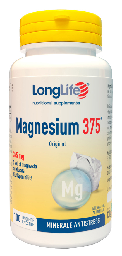 LONGLIFE MAGNESIUM 375 ORIGINAL 375 MG 100 TAVOLETTE - pharmaonline24.it