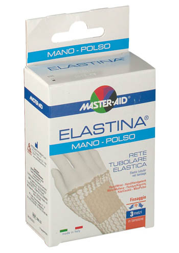 RETE TUBOLARE ELASTICA IPOALLERGENICA MASTER-AID ELASTINA MANO/POLSO 3 MT IN TENSIONE CALIBRO 3 CM - pharmaonline24.it
