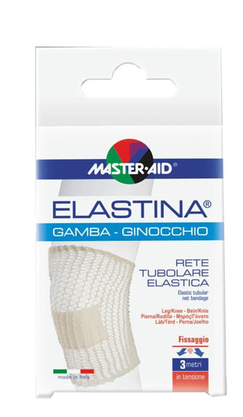RETE TUBOLARE ELASTICA IPOALLERGENICA MASTER-AID ELASTINA GAMBA/GINOCCHIO 3 MT IN TENSIONE CALIBRO 5 CM - pharmaonline24.it