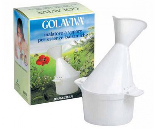 GOLAVIVA INALATORE VAPORE PER INALAZIONI CON ACQUA BOLLENTE ED ESSENZE BALSAMICHE 1 PEZZO - pharmaonline24.it