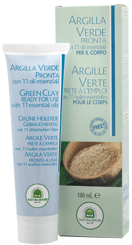 ARGILLA VERDE PRONTA TUBO CON OLI ESSENZIALI 100 ML - pharmaonline24.it