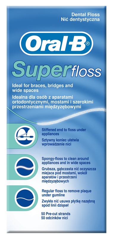 ORALB SUPERFLOSS FILO INTERDENTALE 50 FILI - pharmaonline24.it