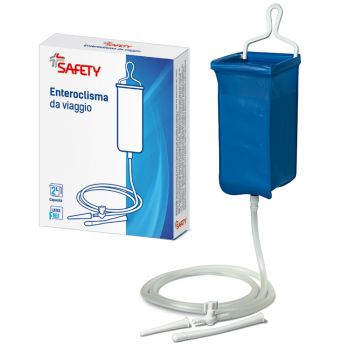 ENTEROCLISMA DA VIAGGIO KLISTER IN GOMMA CON CANNULA ANALE EVAGINALE 2 LITRI - pharmaonline24.it