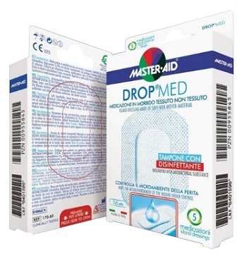 MEDICAZIONE COMPRESSA AUTOADESIVA DERMOATTIVA IPOALLERGENICA AERATA MASTER-AID DROP MED 7X5 5 PEZZI - pharmaonline24.it