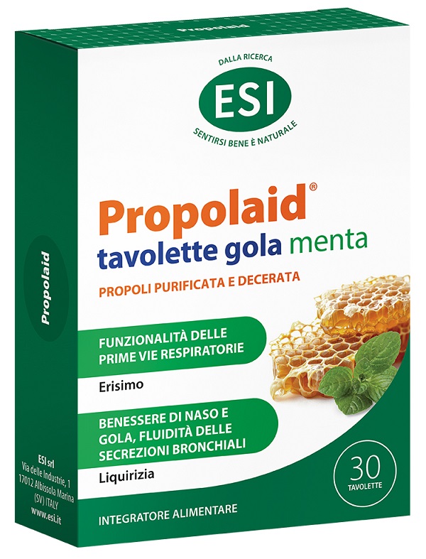 ESI PROPOLAID TAVOLETTE GOLA MENTA 30 TAVOLETTE - pharmaonline24.it