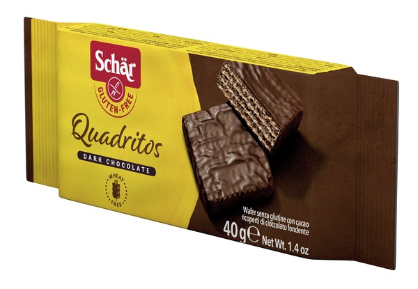 SCHAR QUADRITOS WAFER CON CACAO RICOPERTI DI CIOCCOLATO FONDENTE 40 G - pharmaonline24.it