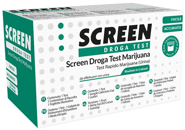 SCREEN DROGA TEST MARIJUANA TEST ANTIDROGA CON CONTENITORE URINA - pharmaonline24.it