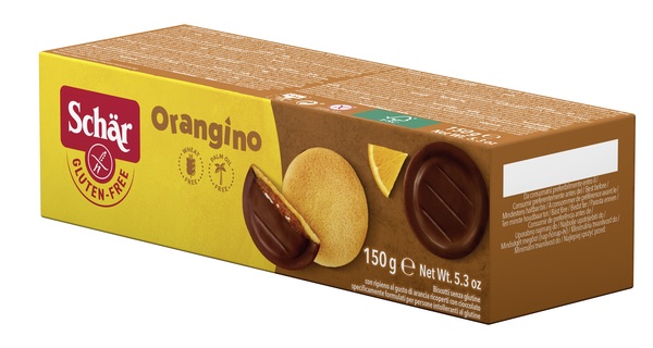 SCHAR ORANGINO BISCOTTI CON RIPIENO AL GUSTO DI ARANCIA RICOPERTI CON CIOCCOLATO 150 G - pharmaonline24.it