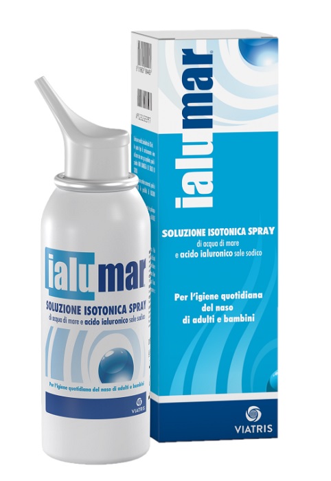 SOLUZIONE ISOTONICA SPRAY DI ACQUA DI MARE ACIDO IALURONICO SALE SODICO PER IGIENE NASO ADULTI E BAMBINI 100ML - pharmaonline24.it