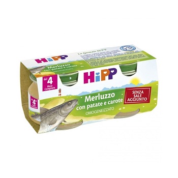 HIPP OMOGENEIZZATO MERLUZZO CAROTE PATATE 2X80 G - pharmaonline24.it