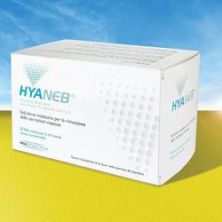 SOLUZIONE IPERTONICA DA NEBULIZZARE HYANEB SODIO CLORURO 7%  ACIDO IALURONICO 0,1% 30 FIALE 5 ML - pharmaonline24.it