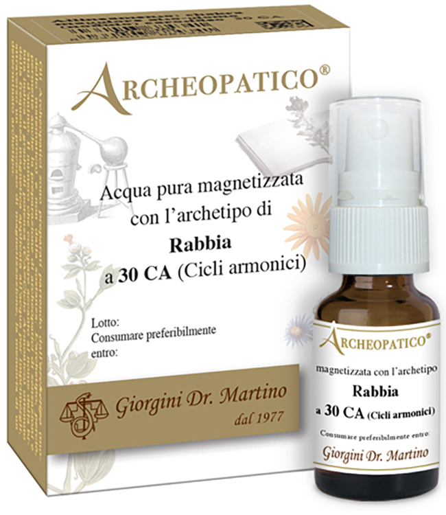 ARCHEOPATICO ACQUA PURA MAGNETIZZATA CON ARCHETIPO RABBIA A 30 CICLI ARMONICI 10 ML - pharmaonline24.it