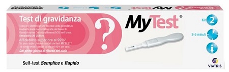 TEST DI GRAVIDANZA RAPIDO HCG MYTEST 2 PEZZI - pharmaonline24.it