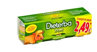 DIETERBA OMOGENEIZZATO VITELLO 3 PEZZI 80 G - pharmaonline24.it