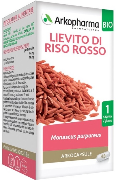 ARKO CAPSULE LIEVITO RISO ROSSO 45 CAPSULE BIO - pharmaonline24.it