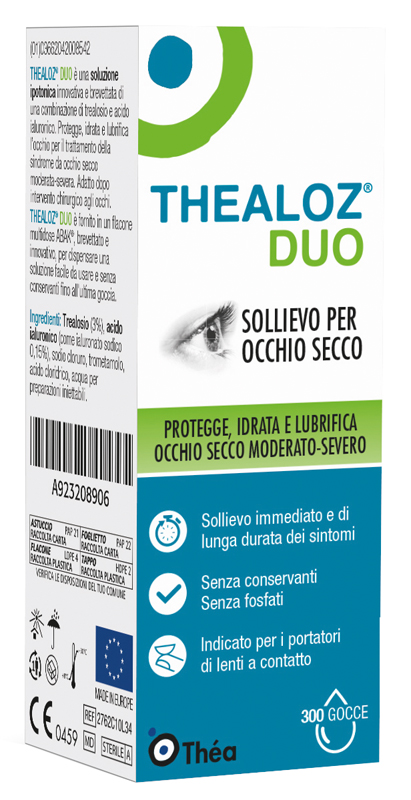 THEALOZ DUO SOLUZIONE OCULARE FLACONE 10 ML - pharmaonline24.it