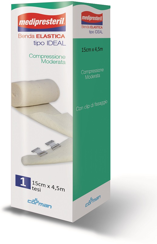 BENDA ELASTICA MEDIPRESTERIL IDEAL CM15X45MT - pharmaonline24.it