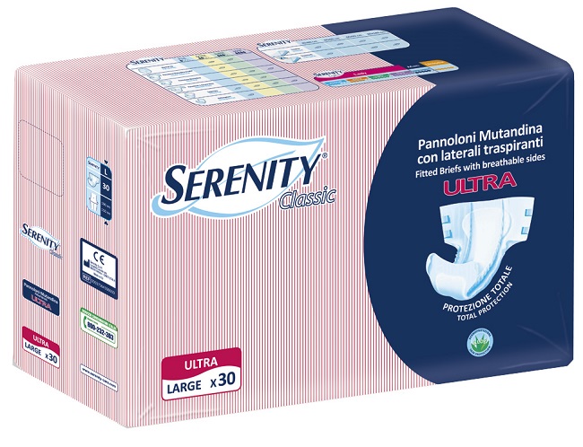 PANNOLONE A MUTANDINA SERENITY CLASSIC ULTRA ALOE LARGE 30 PEZZI - pharmaonline24.it