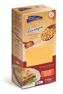 PIACERI MEDITERRANEI PASTA FARINA MAIS LASAGNE 250 G - pharmaonline24.it