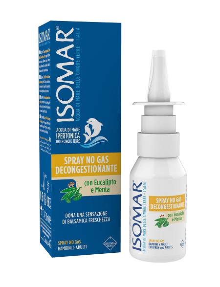 ISOMAR SOLUZIONE ACQUA MARE NASO IPERTONICA NASO SPRAY DECONGESTIONANTE 30 ML - pharmaonline24.it