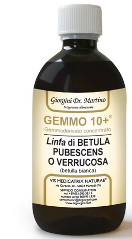 GEMMO 10+ BETULLA B LINFA 500 ML LIQUIDO ANALCOLICO - pharmaonline24.it