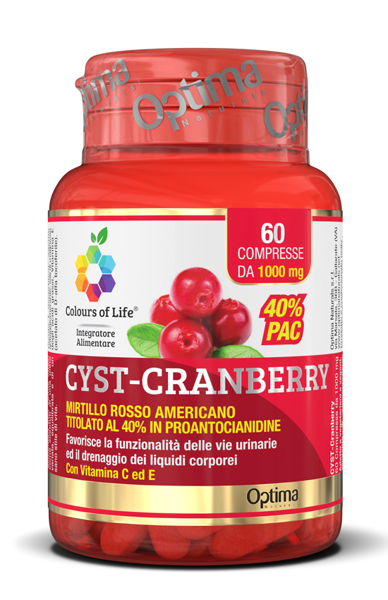 COLOURS OF LIFE CYST-CRANBERRY CON VITAMINA C E 60 COMPRESSE 1000 MG - pharmaonline24.it